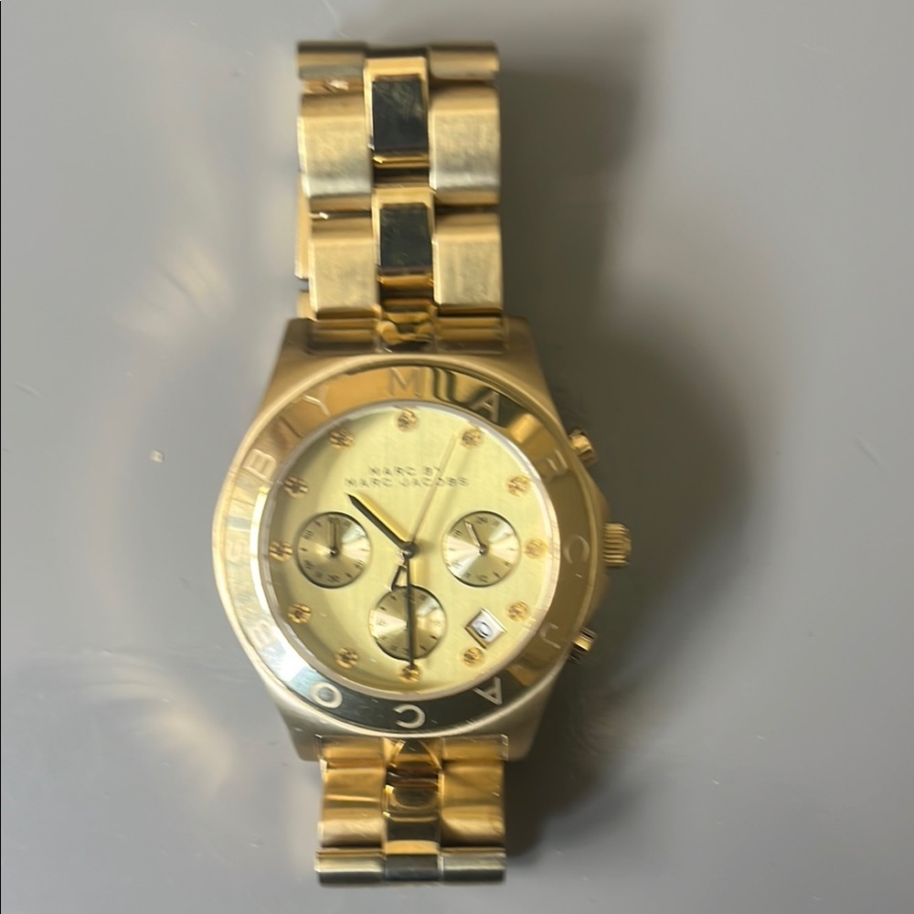 Gold Watch with Link Bracelet